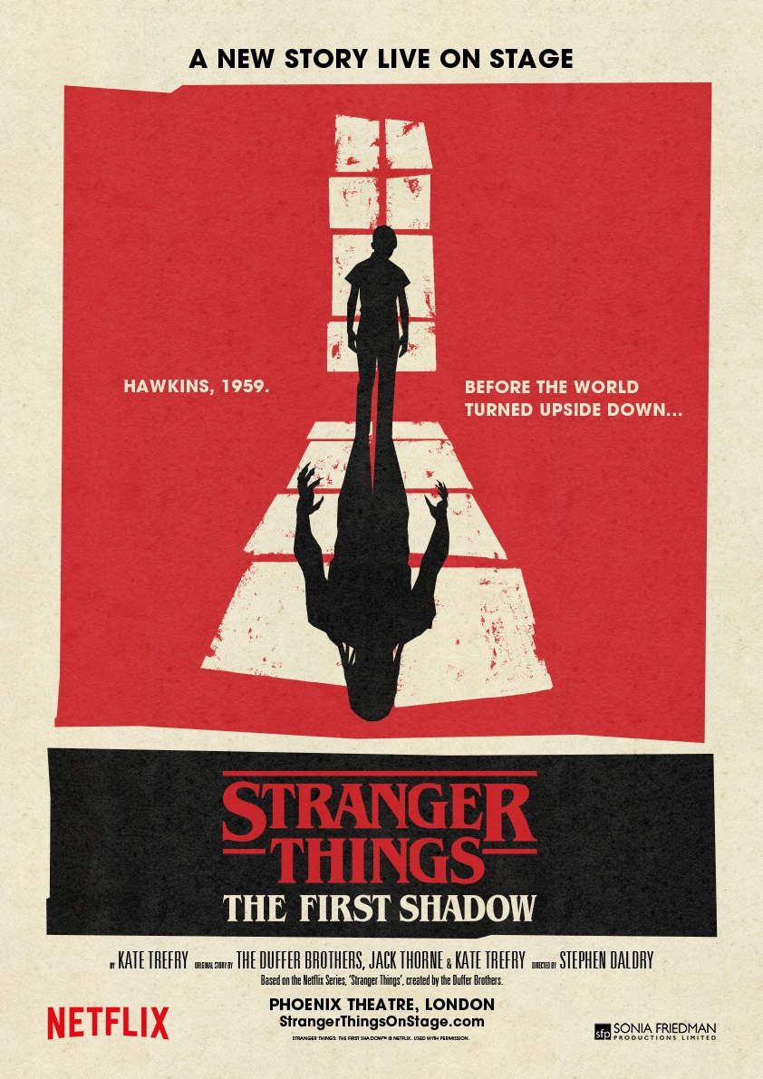 Stranger Things Poster: a kid in front of a windows and a shadow behind him on the floor