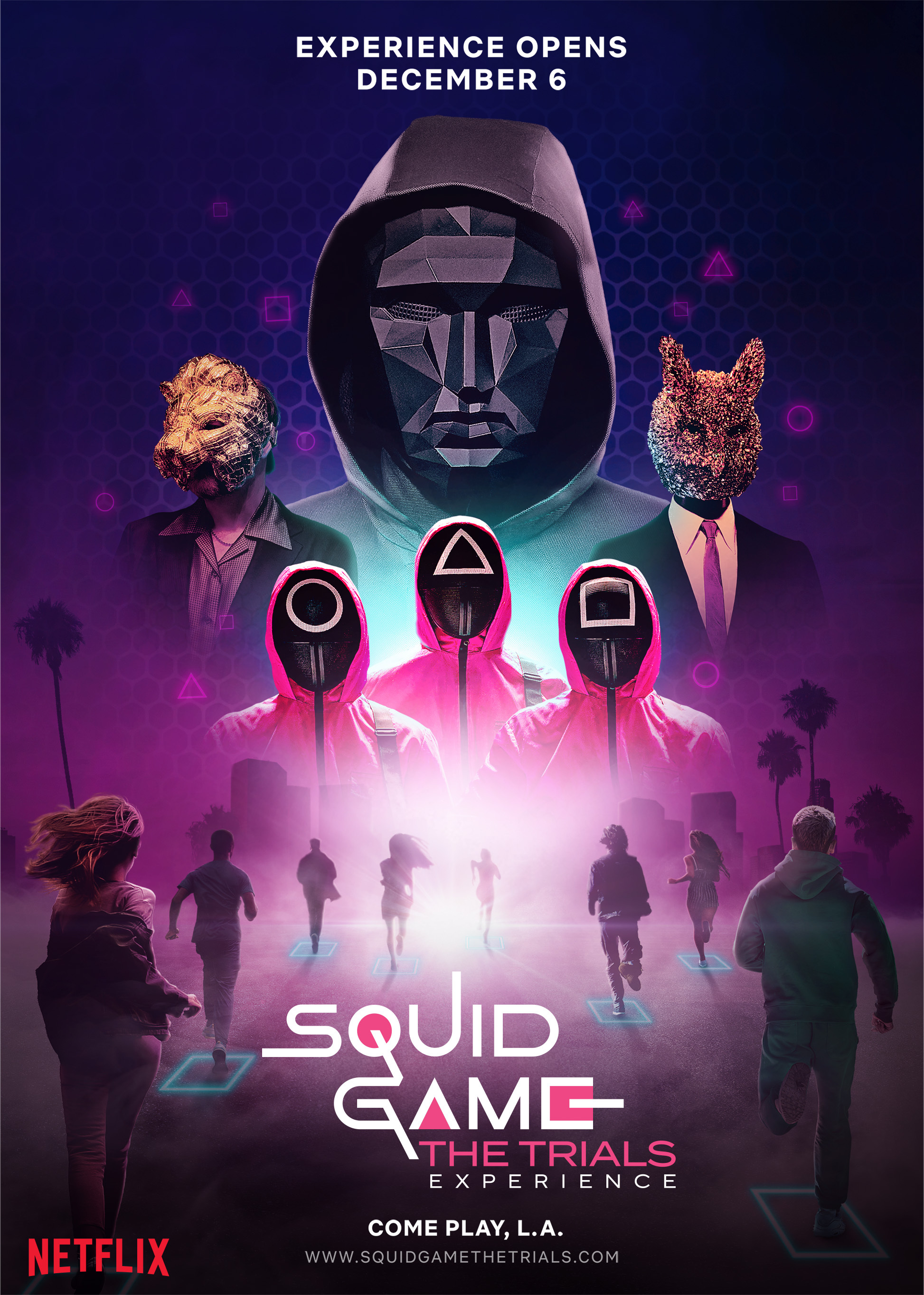 Squid games The trial experience poster that leads to official page